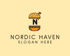 Burger Sandwich Resto logo design