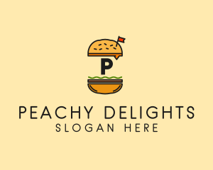 Burger Sandwich Resto logo design