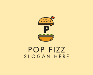 Burger Sandwich Resto logo design