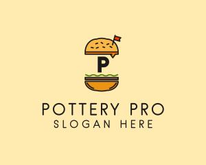 Burger Sandwich Resto logo design