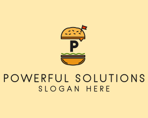 Burger Sandwich Resto logo design