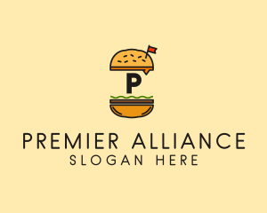 Burger Sandwich Resto logo design