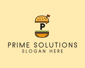 Burger Sandwich Resto logo design