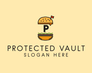 Burger Sandwich Resto logo design