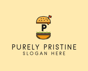 Burger Sandwich Resto logo design