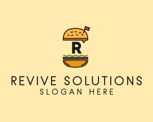 Burger Sandwich Resto logo design