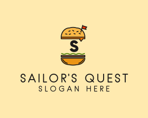 Burger Sandwich Resto logo design