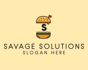 Burger Sandwich Resto logo design