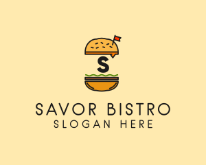 Burger Sandwich Resto logo design