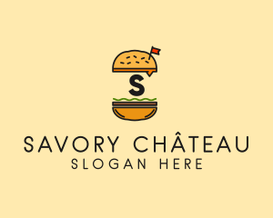 Burger Sandwich Resto logo design