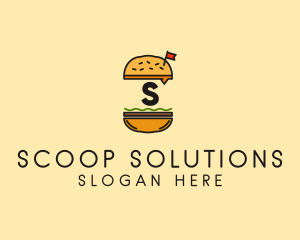 Burger Sandwich Resto logo design