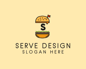 Burger Sandwich Resto logo design