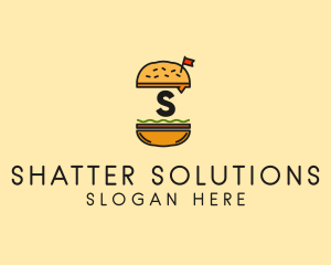 Burger Sandwich Resto logo design