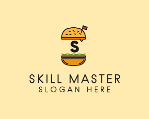 Burger Sandwich Resto logo design