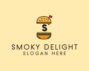 Burger Sandwich Resto logo design