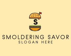 Burger Sandwich Resto logo design