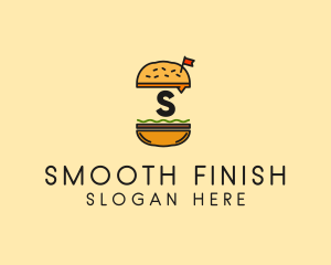 Burger Sandwich Resto logo design