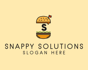 Burger Sandwich Resto logo design