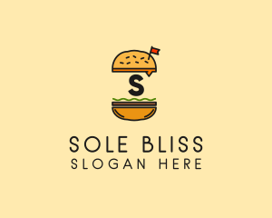 Burger Sandwich Resto logo design