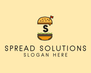 Burger Sandwich Resto logo design