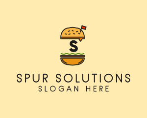 Burger Sandwich Resto logo design