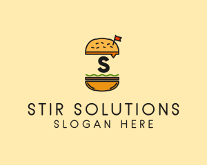 Burger Sandwich Resto logo design