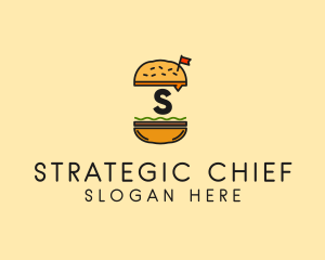 Burger Sandwich Resto logo design