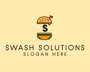 Burger Sandwich Resto logo design