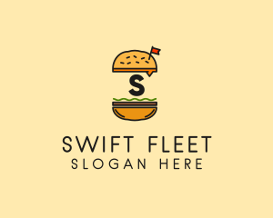 Burger Sandwich Resto logo design