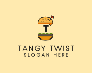 Burger Sandwich Resto logo design