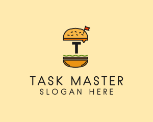 Burger Sandwich Resto logo design