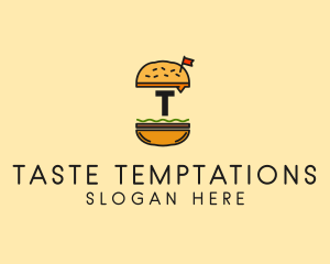 Burger Sandwich Resto logo design