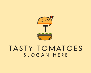 Burger Sandwich Resto logo design