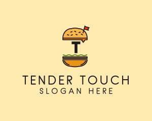 Burger Sandwich Resto logo design