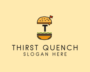 Burger Sandwich Resto logo design