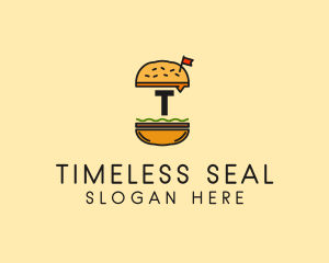 Burger Sandwich Resto logo design