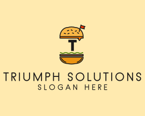 Burger Sandwich Resto logo design