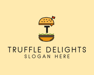 Burger Sandwich Resto logo design