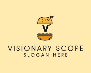 Burger Sandwich Resto logo design