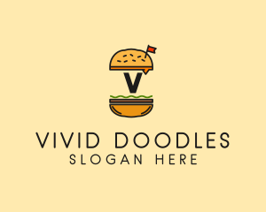 Burger Sandwich Resto logo design