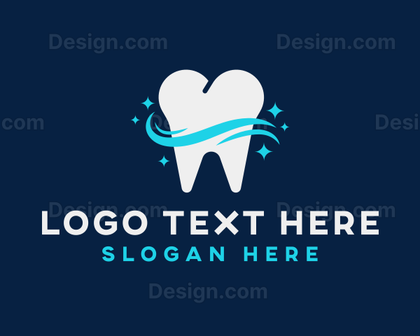 Dental Tooth Sparkle Logo