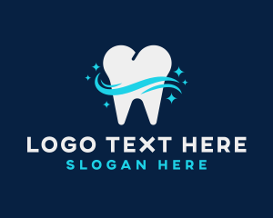 Dental Tooth Sparkle logo