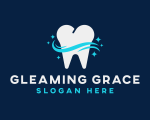 Dental Tooth Sparkle logo design