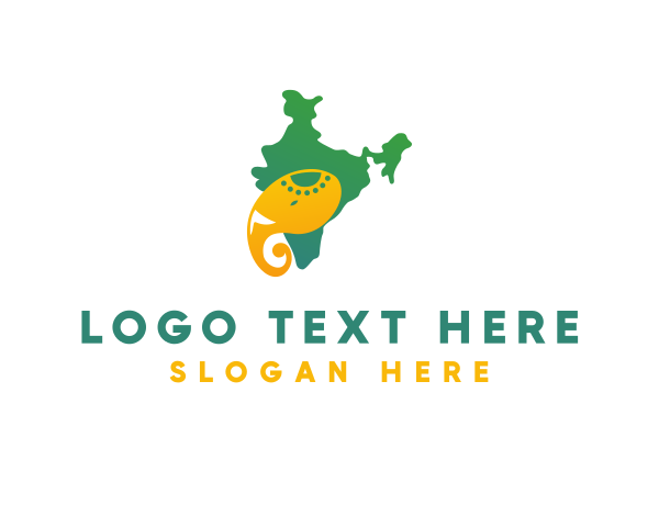 Elegant Indian Elephant logo