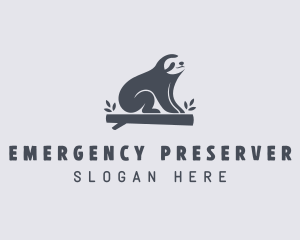 Sloth Animal Zoo logo design