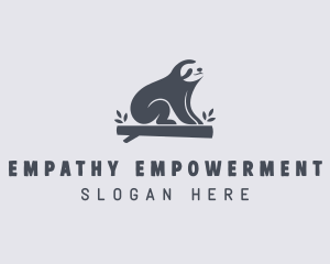 Sloth Animal Zoo logo design