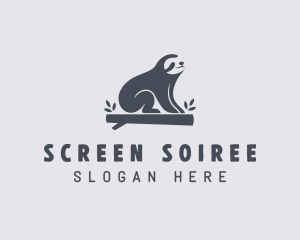 Sloth Animal Zoo logo design