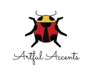 Geometric Lady Bug logo design