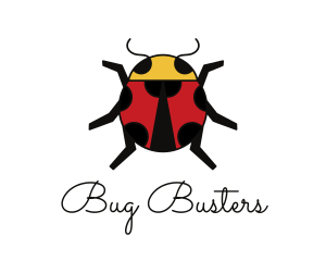 Geometric Lady Bug logo design