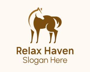 Brown Horse Stallion Logo